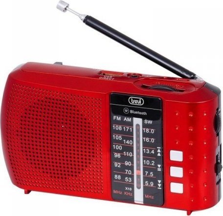 Radio me Bluetooth Trevi RA 7F20, portative, e kuqe