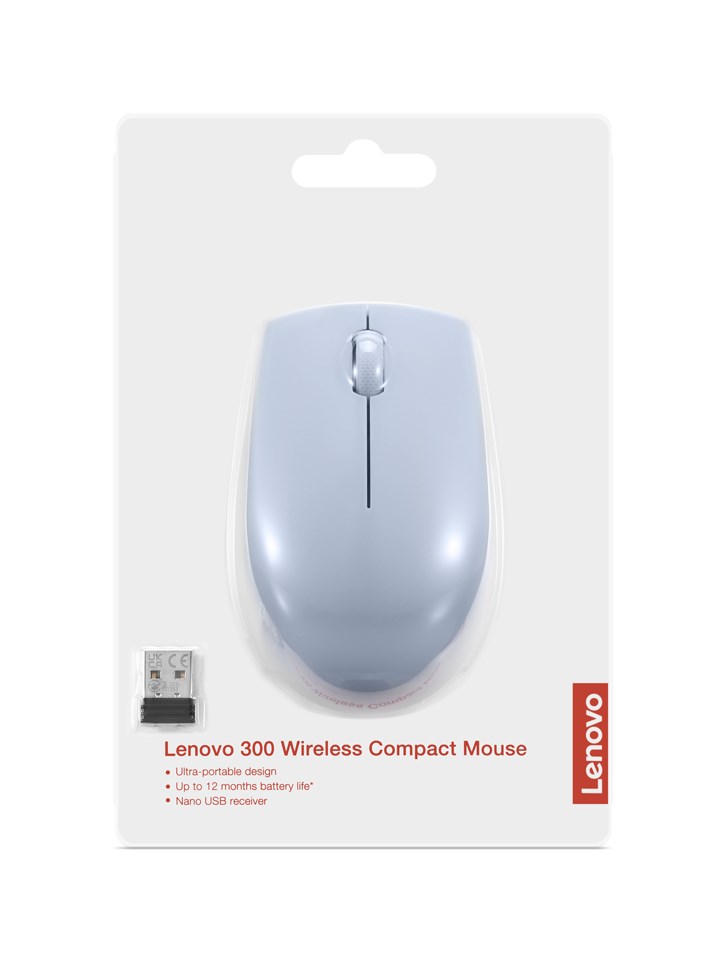 Maus wireless Lenovo 300, 1000 DPI, USB, i hirtë