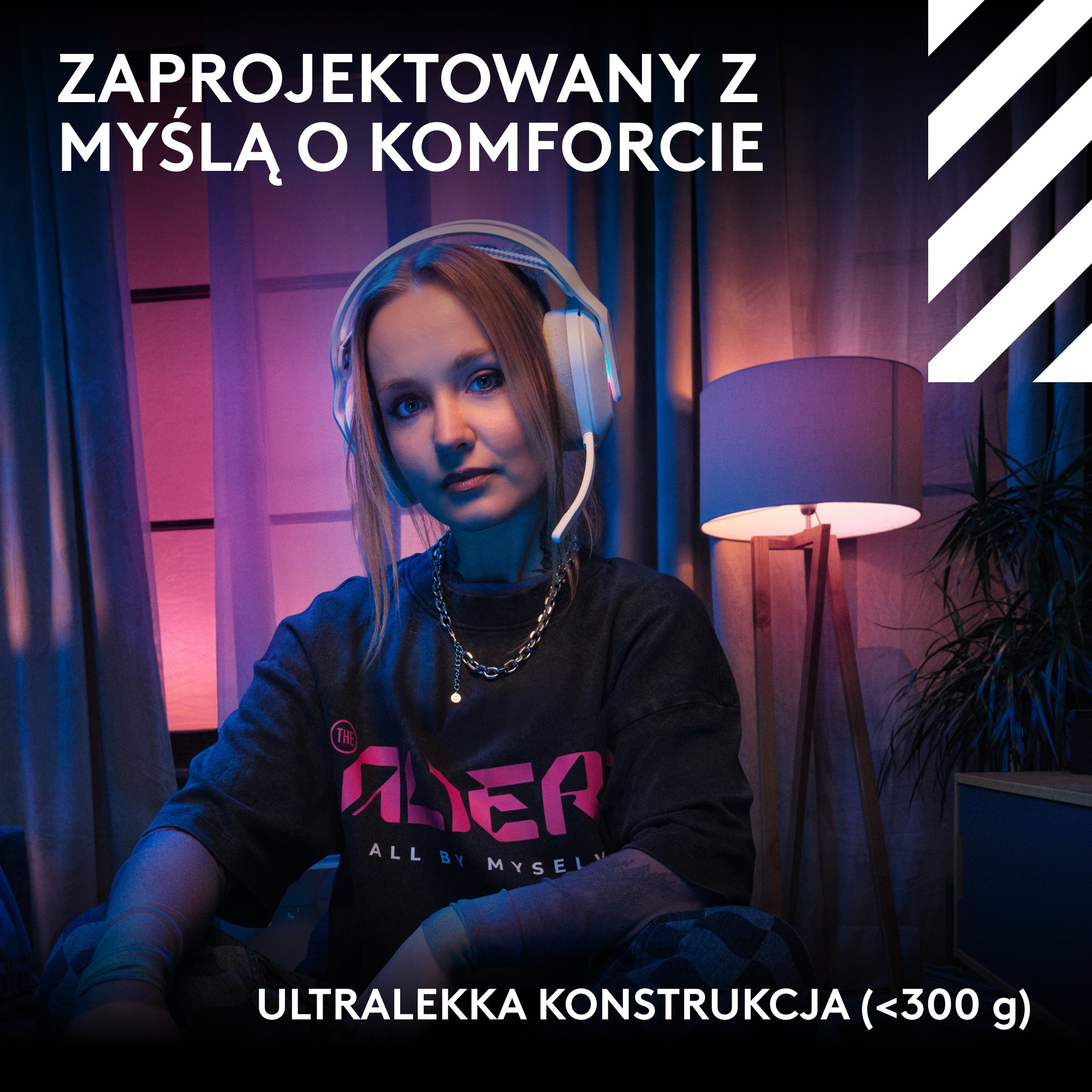 Kufje gaming Logitech G Astro A20 X, USB Type C, Bluetooth, të bardha