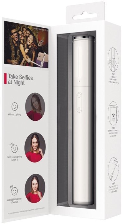 Selfie stick Huawei CF33 LED, Bluetooth, i bardhë