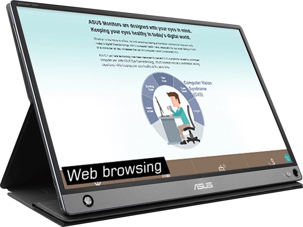 Монитор ASUS MB16AMT, 15.6" touchscreen, 1920 x 1080, Full HD