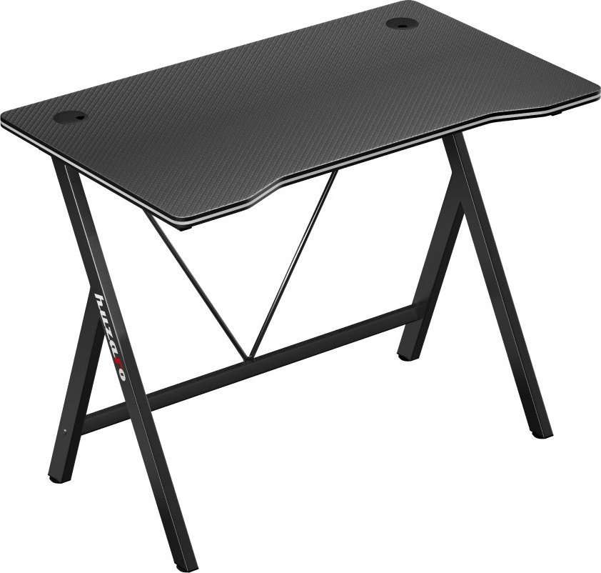 Tavolinë gaming Huzaro Hero 1.4, kompakte, me vrima për kabllo, e zezë