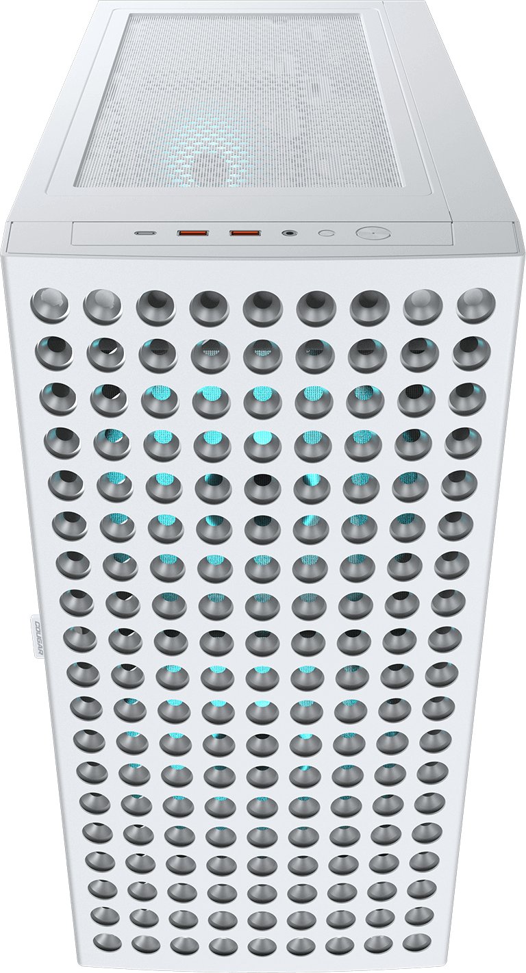 Куќиште за компјутер Cougar Airface Eco RGB, Mid Tower, ATX, бело