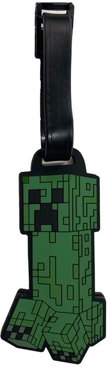 Etiketë për bagazh Minecraft - Creeper, e gjelbër
