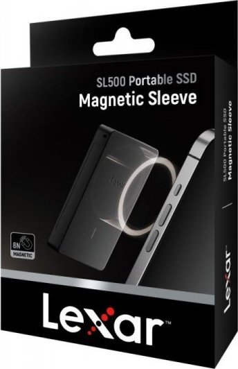 Kopertinë mbrojtëse SSD Lexar SLEEVE, për PSSD SL500, MagSafe, e zezë