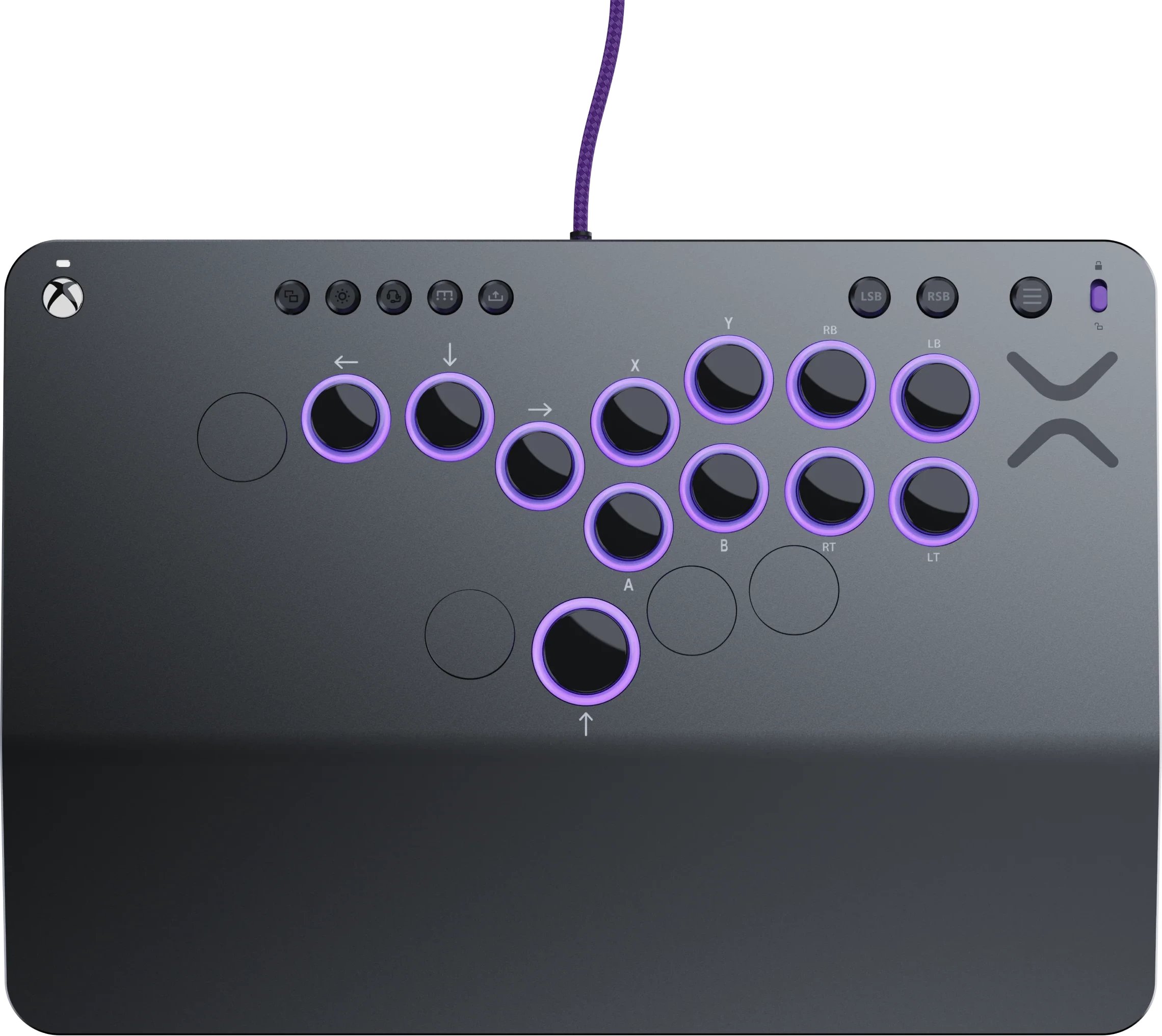 Kontroller lojërash Victrix Pro KO Leverless Fight Stick, Xbox dhe PC, 16 butona, gri metalike