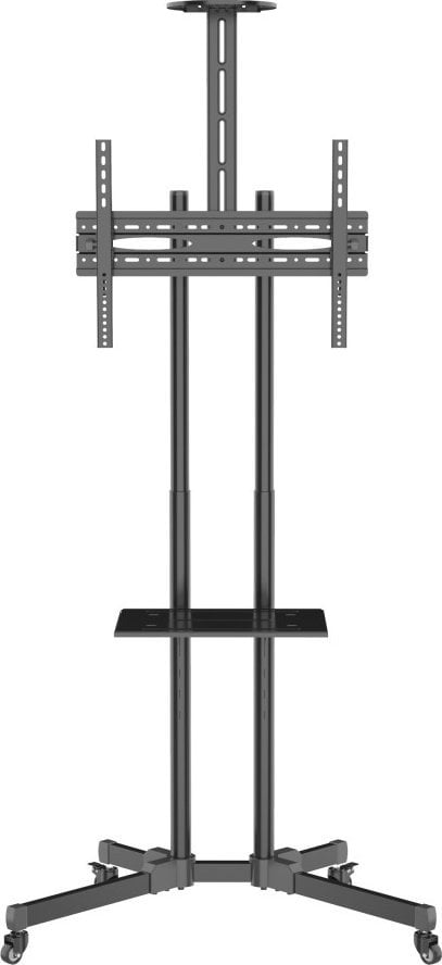 Универзална ТВ количка 32-70\", прилагодлива висина, со тркала, црна