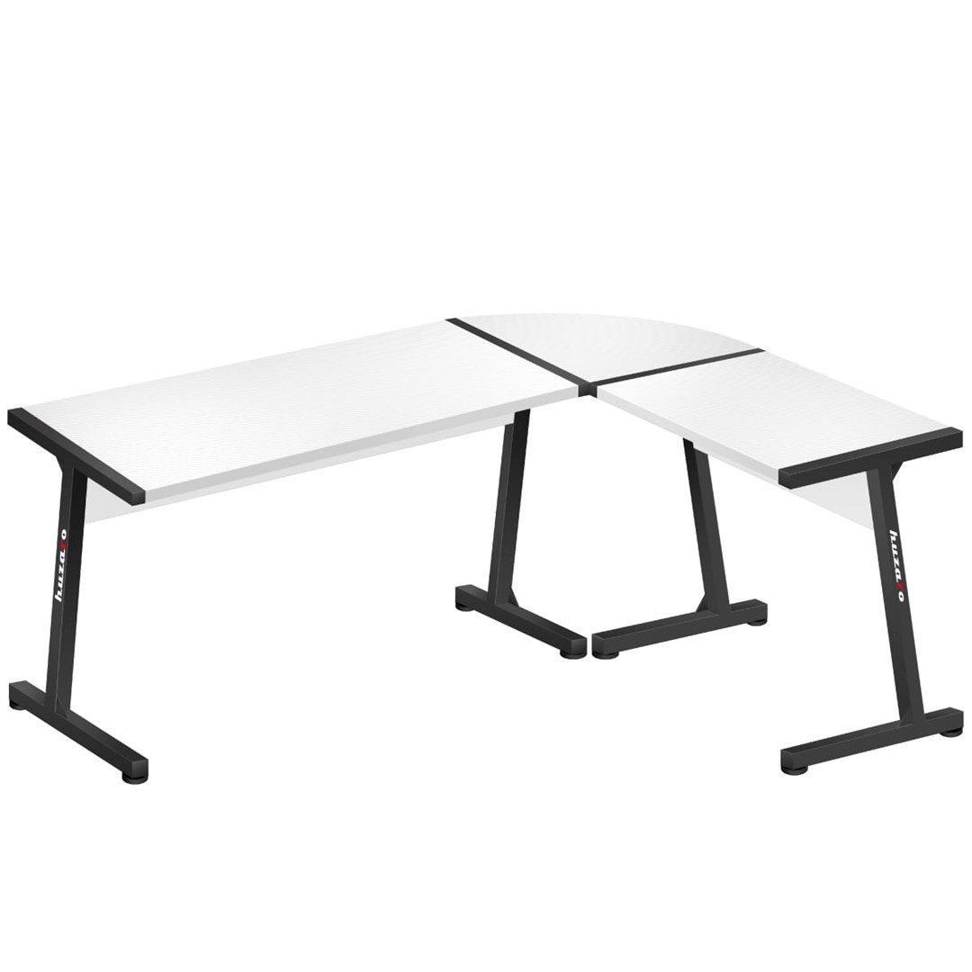 Tavolinë gaming këndore Huzaro Hero 6.0, 147x112 cm, 15mm, e bardhë
