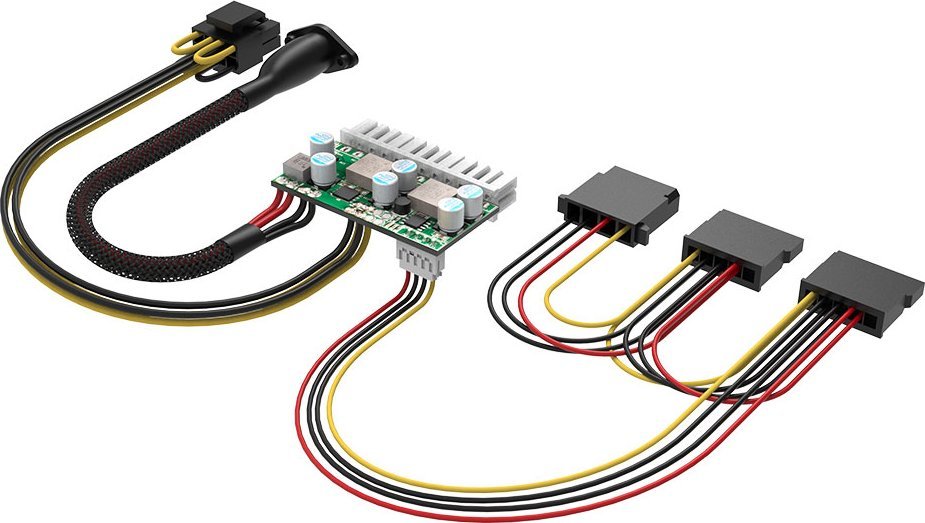 Adapter energjie Akasa Compact Power 200, 24 pin ATX, 4 pin DIN, 200W