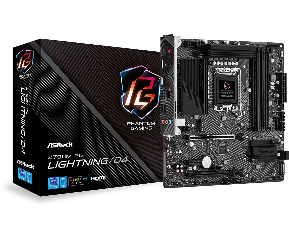 Pllakë amë Asrock Z790M PG Lightning/D4 Intel Z790 LGA 1700 micro ATX