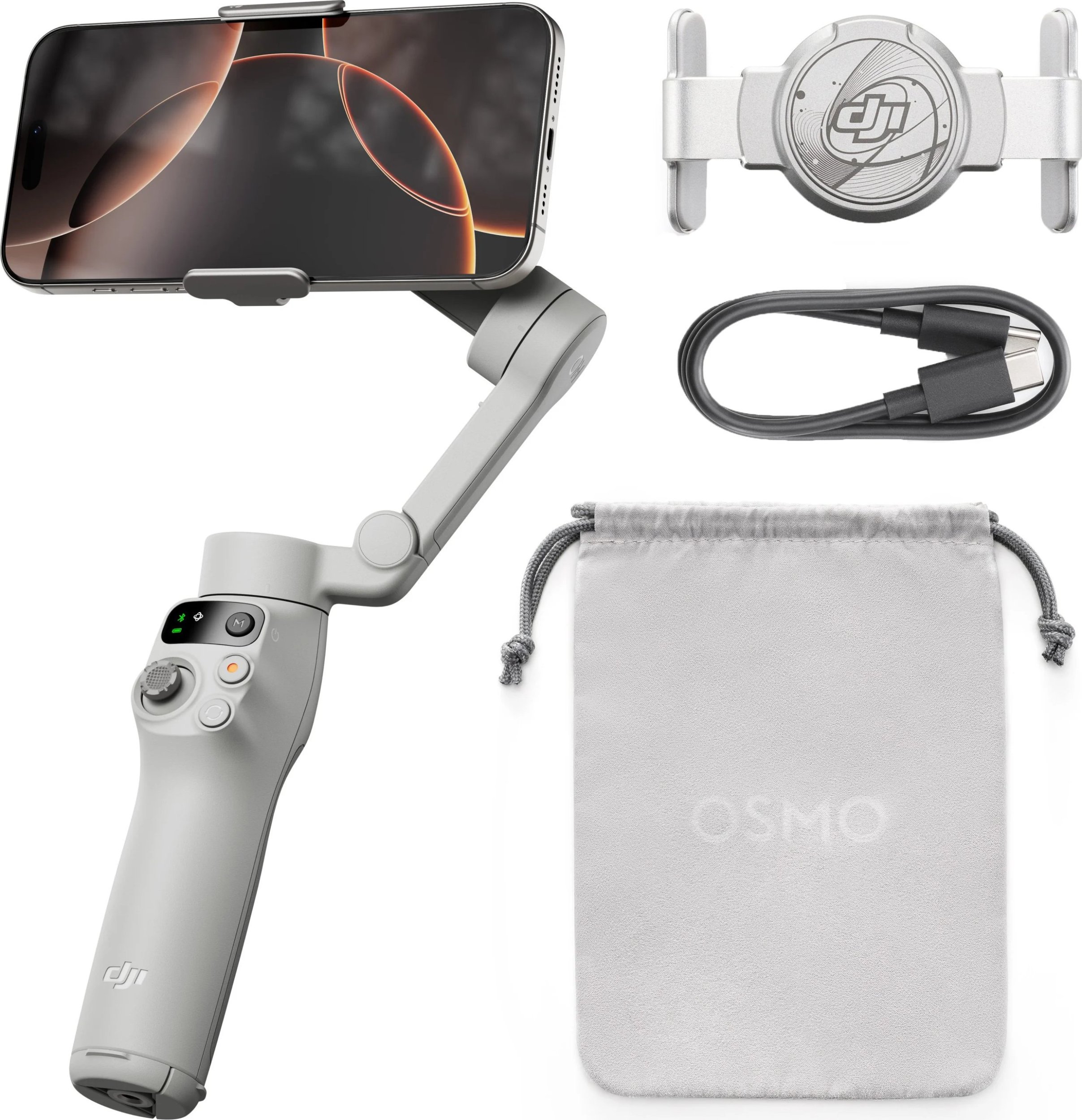 Стабилизатор гимбал за смартфон DJI Osmo Mobile 7, ActiveTrack 7.0, батерија 10 часа, сива