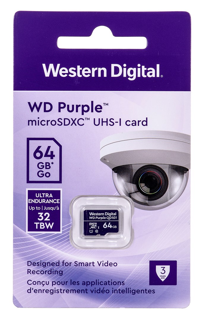 Kartë e memories WD WD Purple SC QD101, MicroSDXC, 64 GB, Class 10