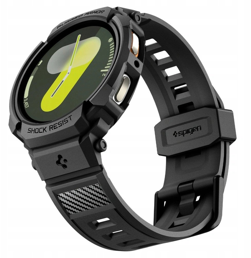 Rrip mbrojtës smartwatch Spigen Rugged Armor Pro, për Samsung Galaxy Watch8 44mm, i zi