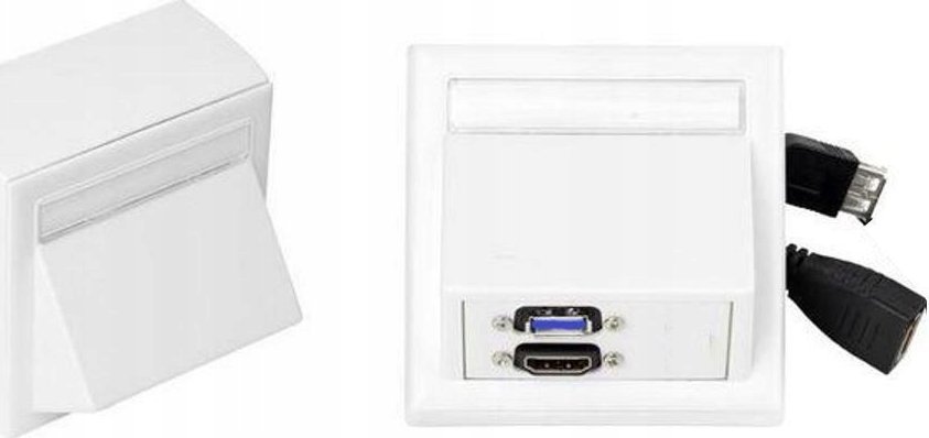 Prizë muri Vivolink WI221261, HDMI, USB, e bardhë