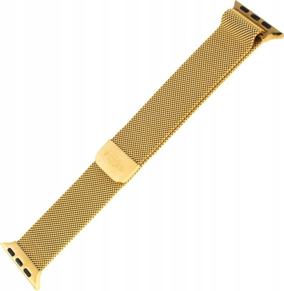 Rrip ore FIXED Mesh Strap për Apple Watch 42/44/45mm, metalik, ngjyrë ari