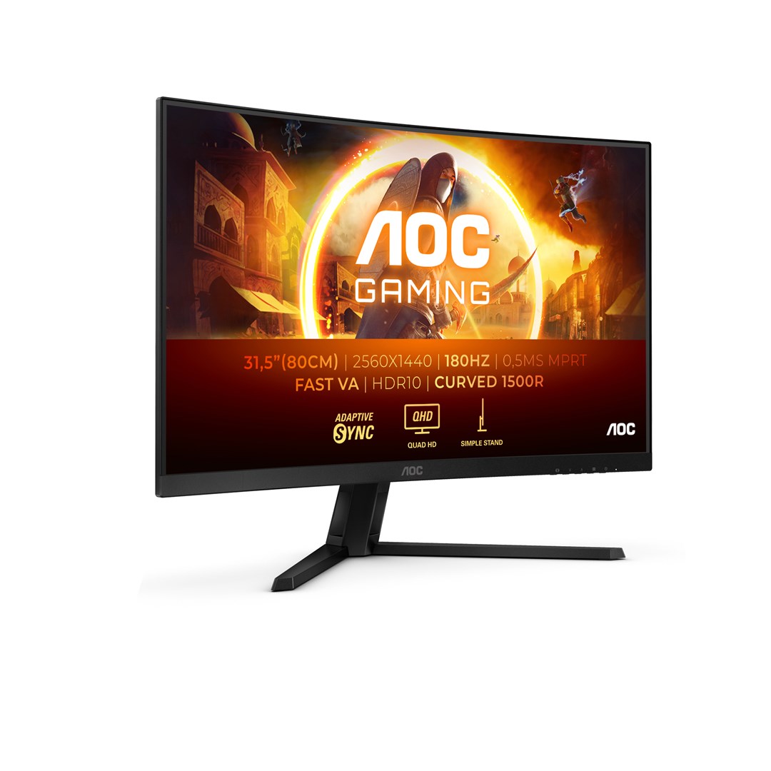 Monitor AOC G4 CQ32G4VE, 32", Quad HD, LCD, i zi/i hirtë