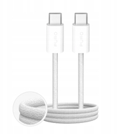 Kabllo USB Puro Fabrik 4, USB C në USB C, 1m, 100W, e bardhë