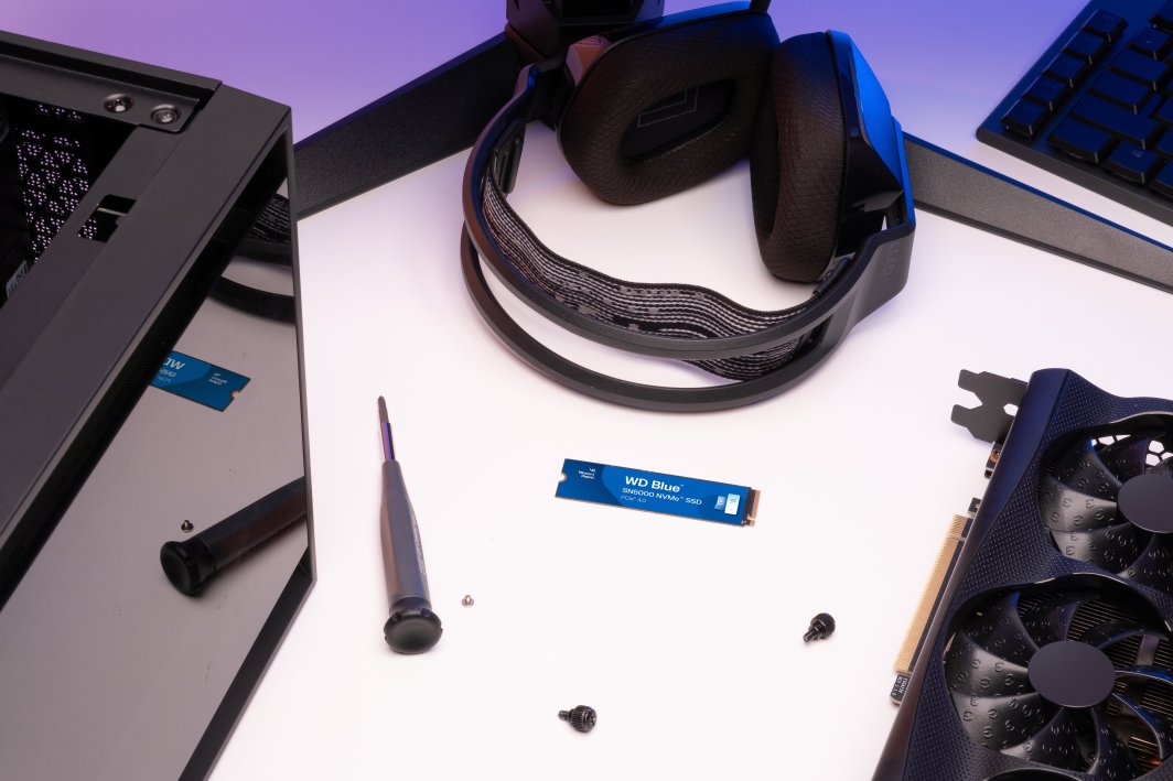 Disk SSD Western Digital Blue SN5000, 1 TB, PCIe Gen 4.0, 5150 MB/s, i kaltër