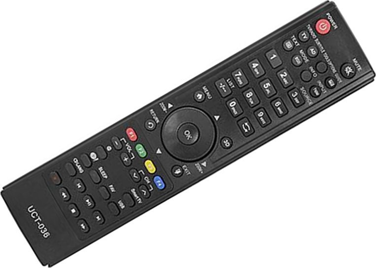 Pilot televizori Thomson UCT036, universal, për LCD Smart 3D, i zi