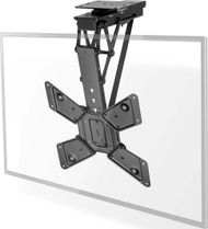 Mbajtës tavanor motorizuar për TV Smart Electric, 23"-65", WiFi dhe telekomandë, i zi