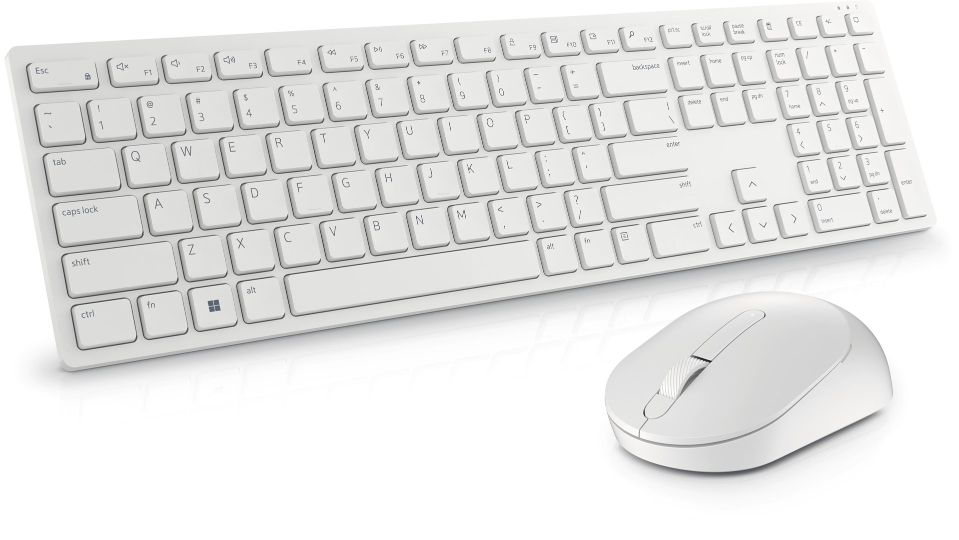 Set tastierë dhe maus Dell KM5221W, të bardha