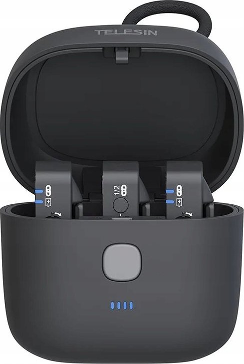 Полнач со надворешна батерија Telesin TE-WMB-001, за 3 безжични микрофони Rode Wireless GO GO II, 4000mAh, црн