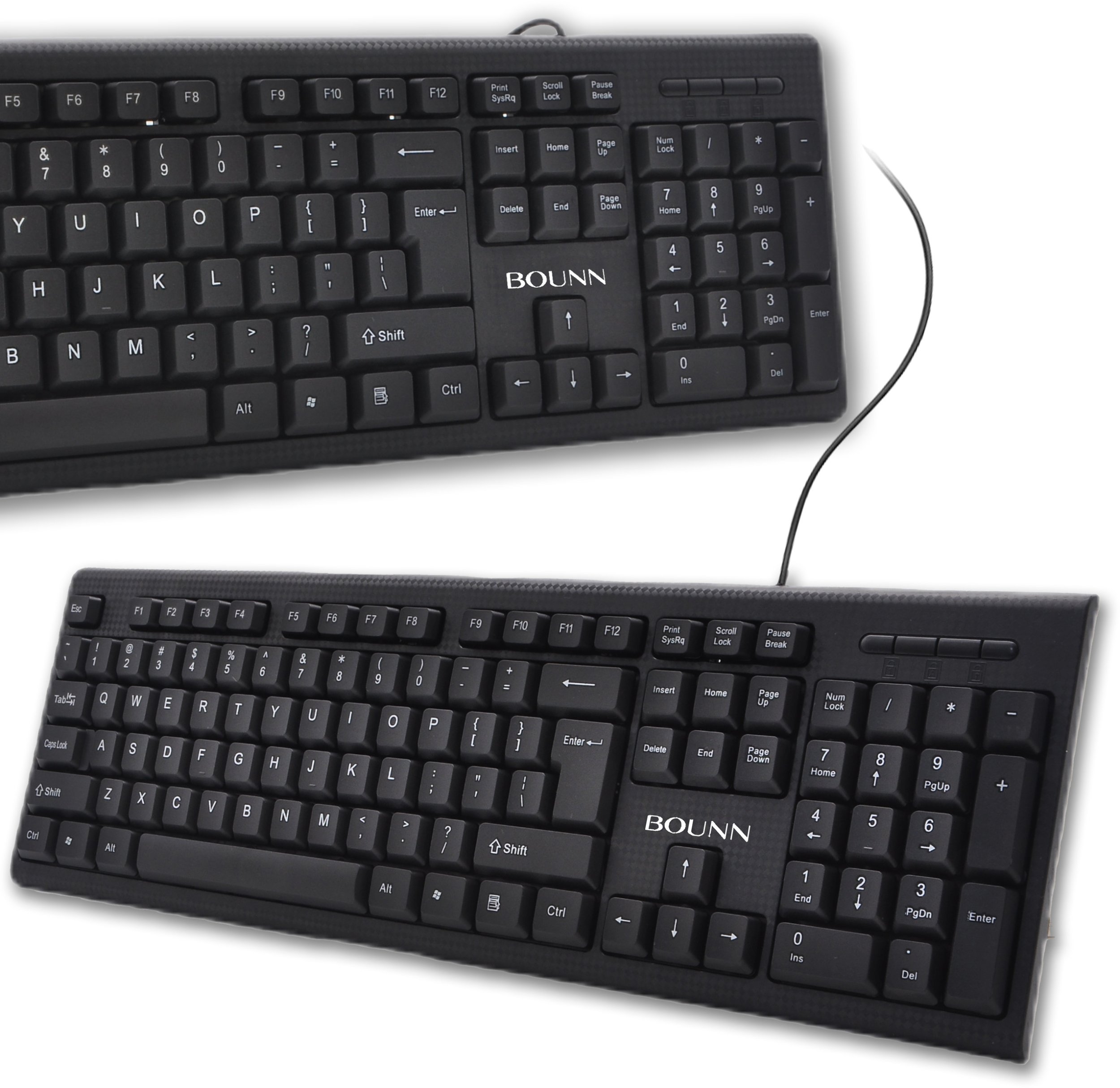 Tastierë Bounn HK-616, me kabllo, layout standard, e zezë