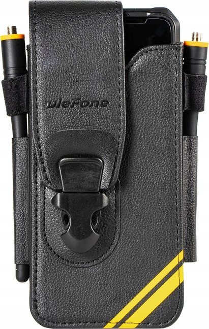 Këllëf me kapëse Ulefone Armor, për Armor 26, lëkurë, i zi