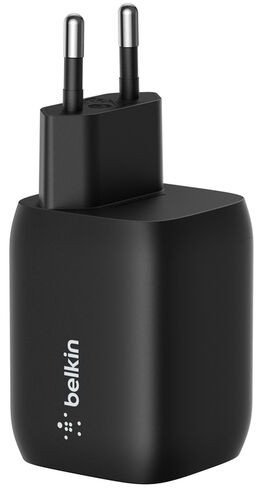 Ѕиден полнач Belkin ENA007KQBK, 2x USB-C, брзо полнење, црн