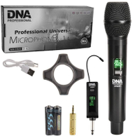 Sistem mikrofoni pa tela DNA UWM 1, UHF 560-590 MHz, distancë 50 m, i zi