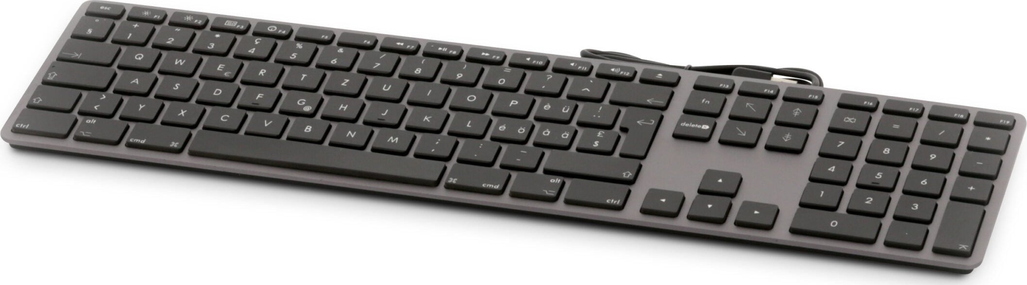Тастатура LMP USB Keyboard with Large Characters, 110 копчиња, со USB кабел, сива
