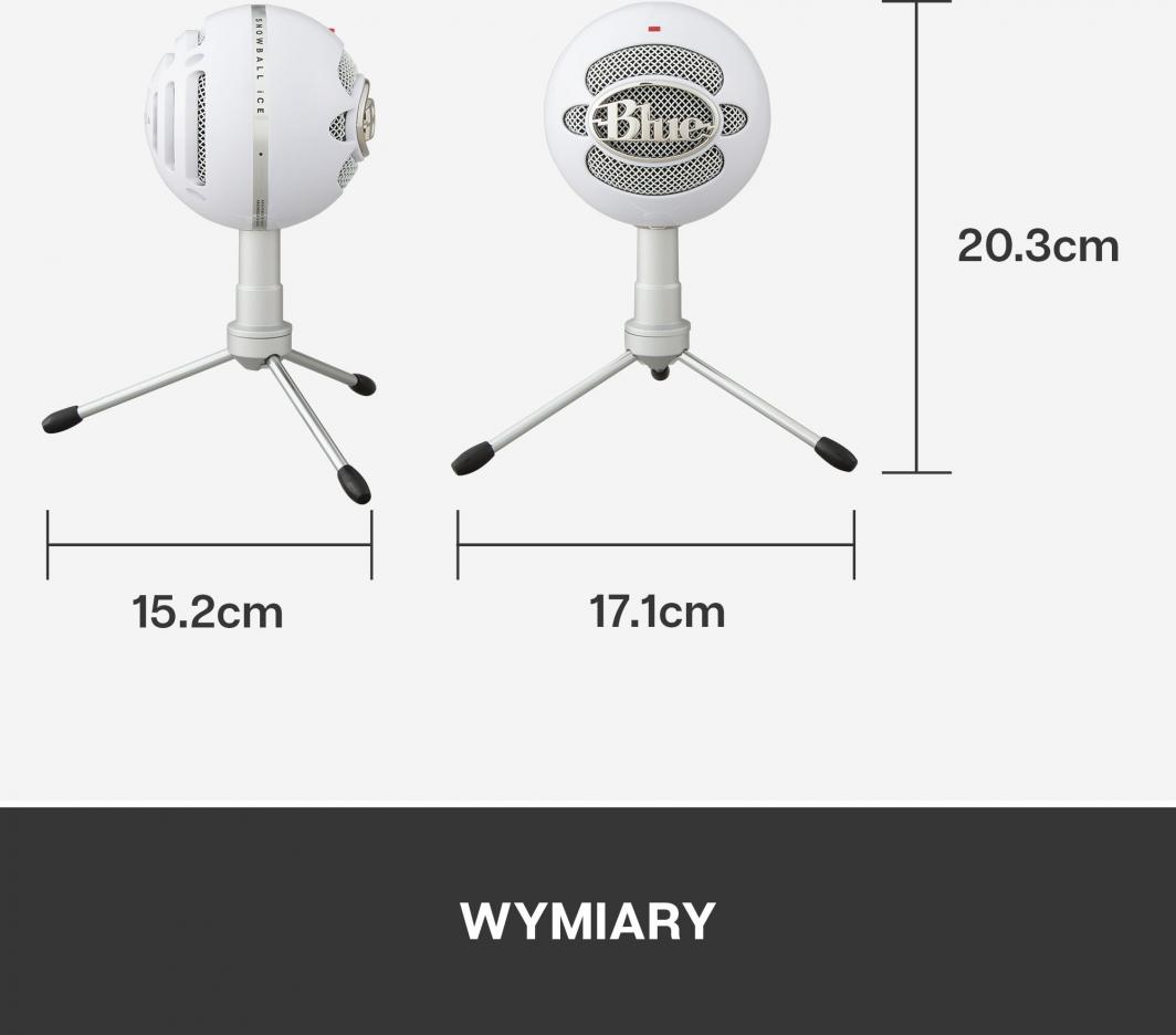 Mikrofon Snowball BlueiCE USB 988-000181), i bardhë