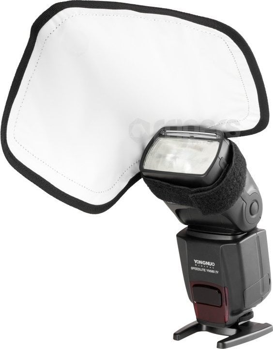 Дифузер за блиц aurora Portaflex Quick Bounce QBF-B, 20 x 27 cm, бел