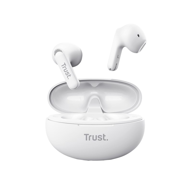 Kufje Trust Yavi, TWS, Bluetooth, in-ear, të bardha