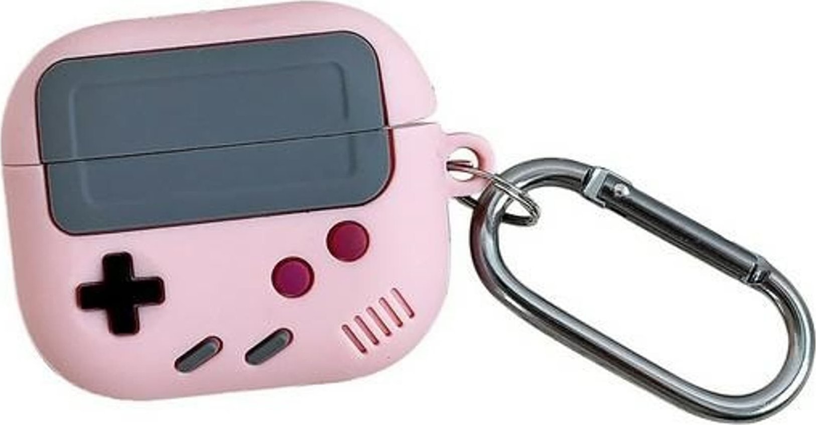 Mbulesë Beline Gamer për AirPods 3, silikoni, me kapëse, rozë