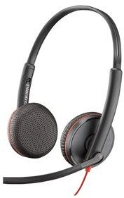 Kufje me mikrofon Poly Blackwire C3225, me kabllo, reduktim zhurme, të zeza