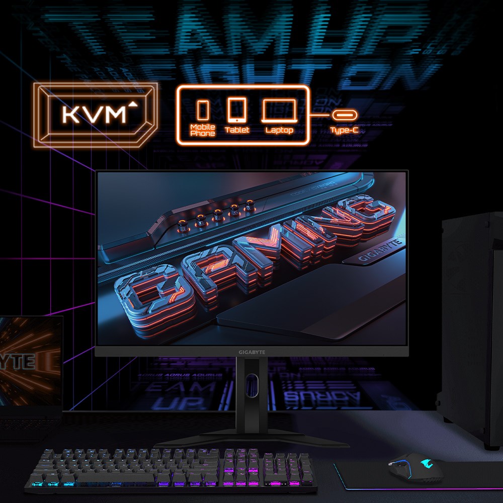 Монитор GIGABYTE M27UA, 27", 3840 × 2160 (4K UHD), 160 Hz, 1 ms MPRT, црн
