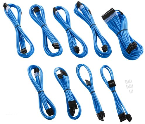 Set kabllosh për PSU CableMod CM-PCSI-FKIT-NKLB-R, për Corsair C-Series, i kaltër