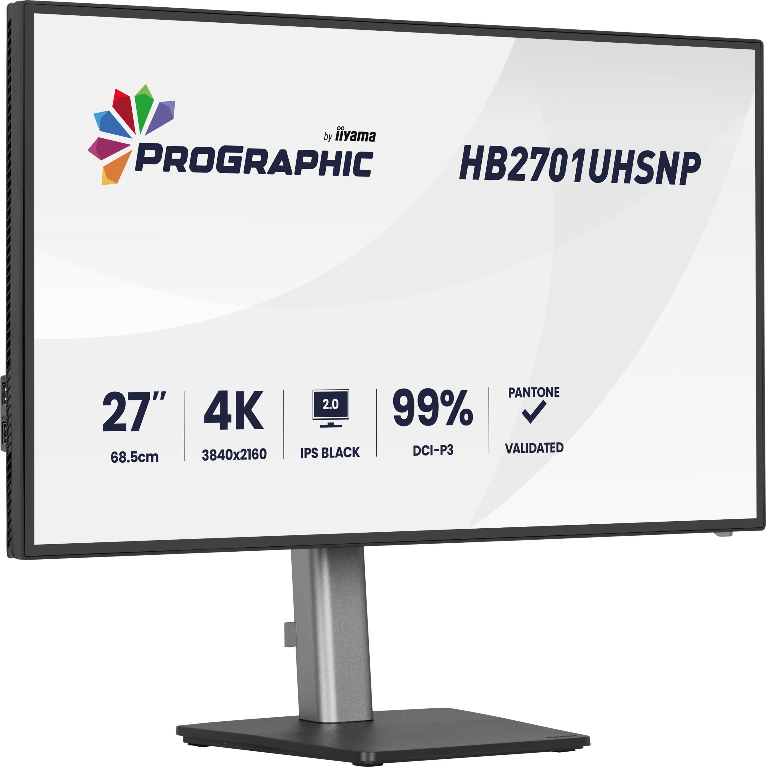 Monitor profesional Iiyama ProLite ProGraphic HB2701UHSNP-B1, 27", 4K UHD, i zi
