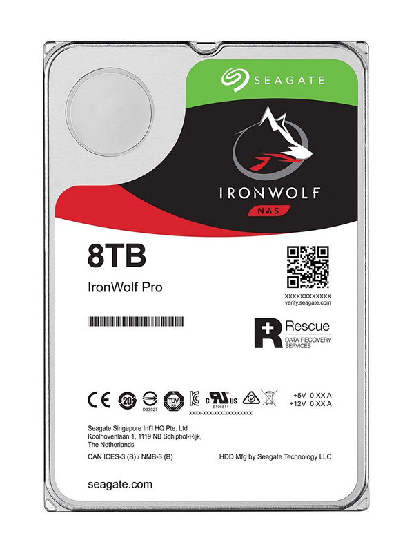 Диск Seagate IronWolf Pro, 3,5\", 8TB, 7200 RPM, 256MB бафер