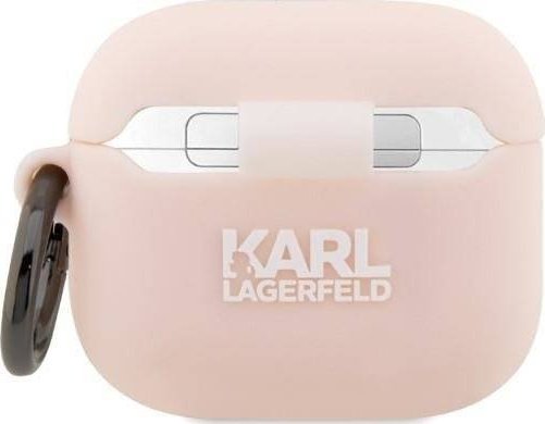 Mbulesë për kufje Karl Lagerfeld KLA3RUNIKP, për Apple AirPods 3, silikon, rozë