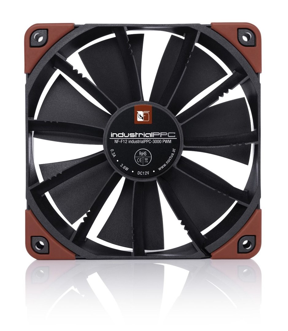 Ftohës Noctua NF-F12 industrialPPC-3000 PWM, 12 cm, i zi / i bronztë