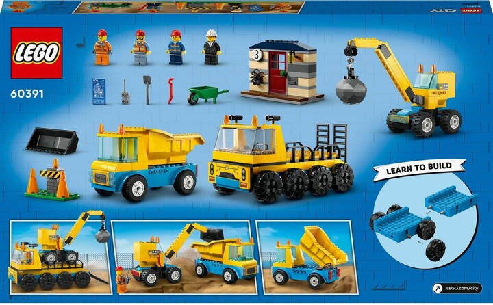 Set LEGO® City 60391 Construction vehicles and wrecking ball