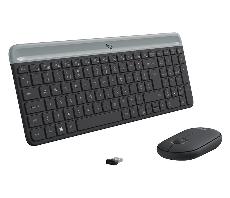 Set tastierë dhe maus Logitech MK470, 2.4 GHz, 1000 DPI, të zeza
