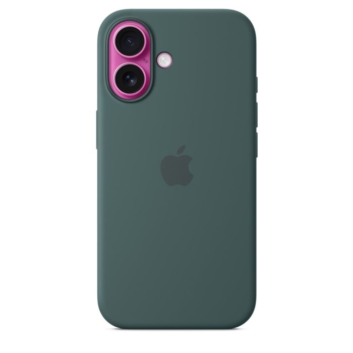 Apple iPhone 16 Silicone Case with MagSafe, Lake Green (Seasonal)