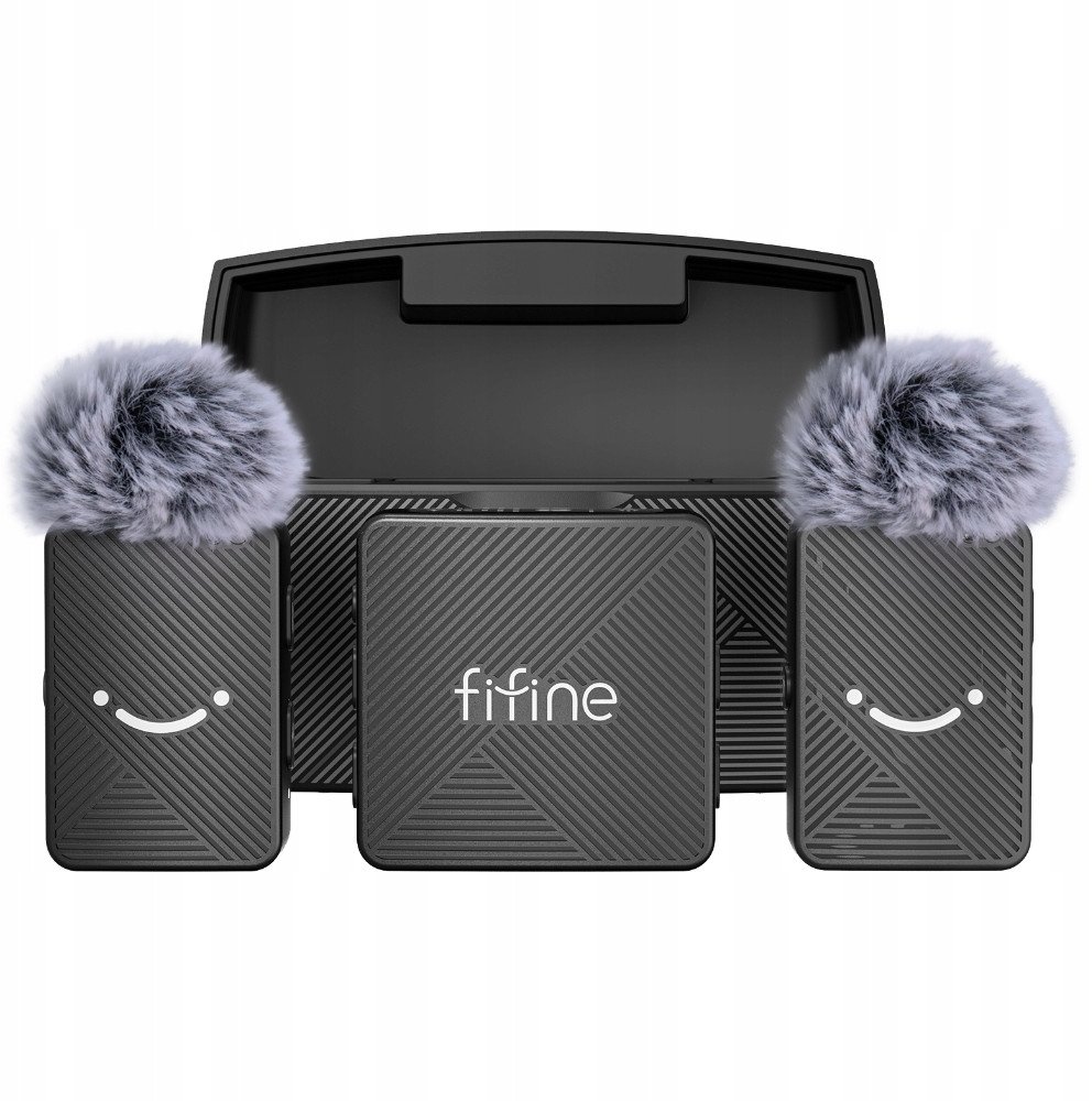 Безжичен микрофон Fifine M9, кондензатор, за компјутер и стриминг, црн