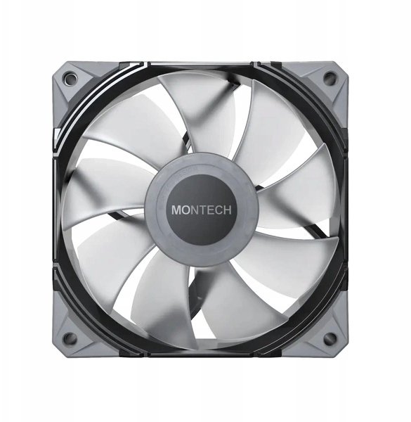 Ventilator kasë Montech E28 ARGB, 120mm, ndriçim ARGB, i zi