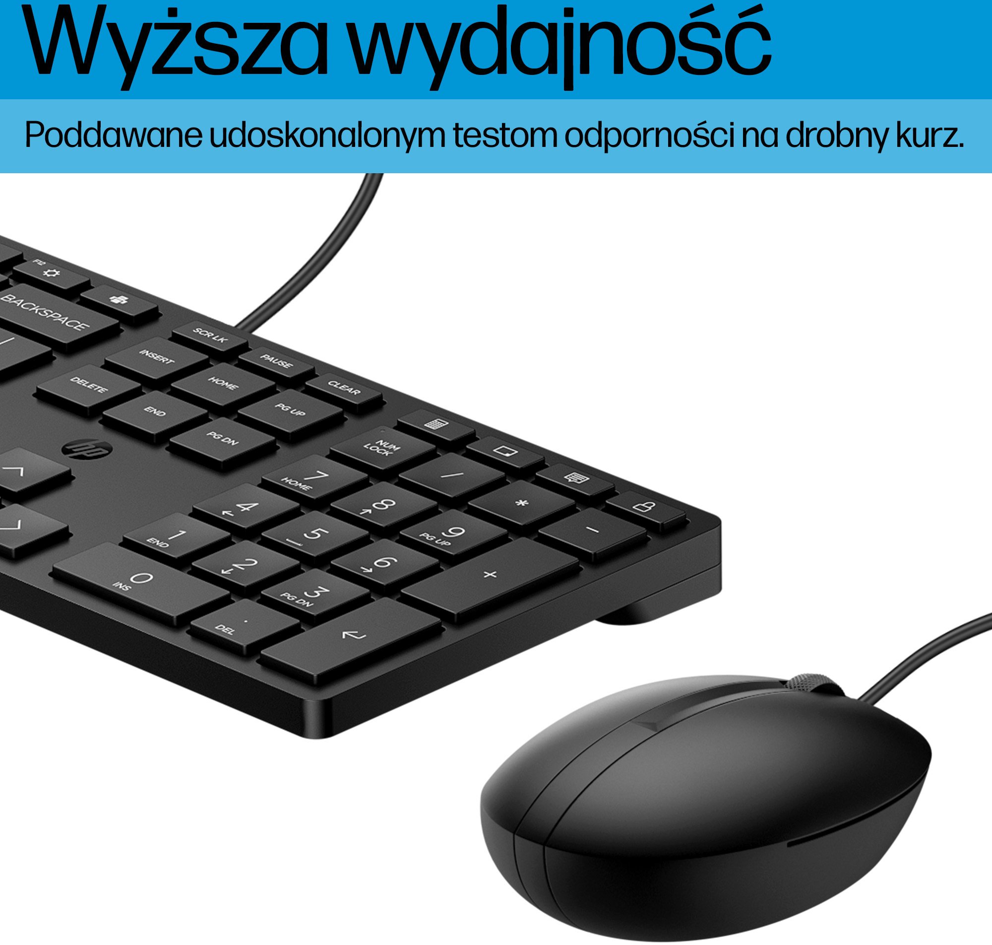 Сет тастатура и глушец HP Desktop 320MK, дански распоред, црн