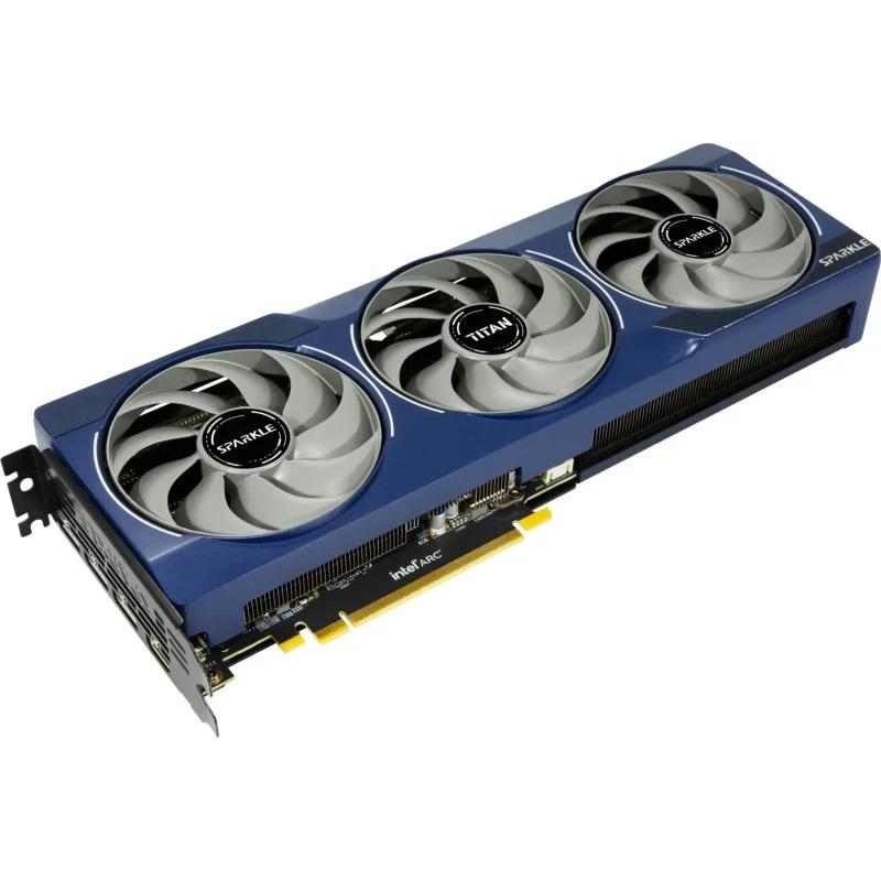 Kartë grafike Sparkle Intel Arc B580 Titan OC, 12GB GDDR6, Breathing Light, e zezë