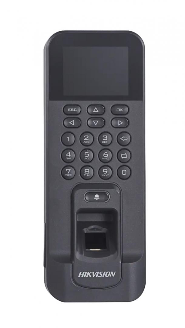 Terminal kontrolli aksesi Hikvision DS K1T804AMF, ekran 2.4", 3000 përdorues, i zi